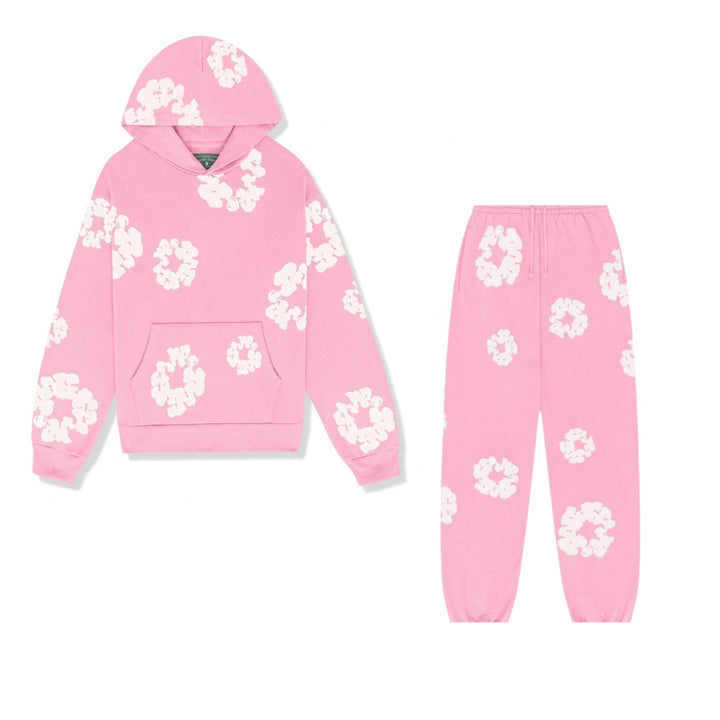 Unisex tracksuit with floral pattern 