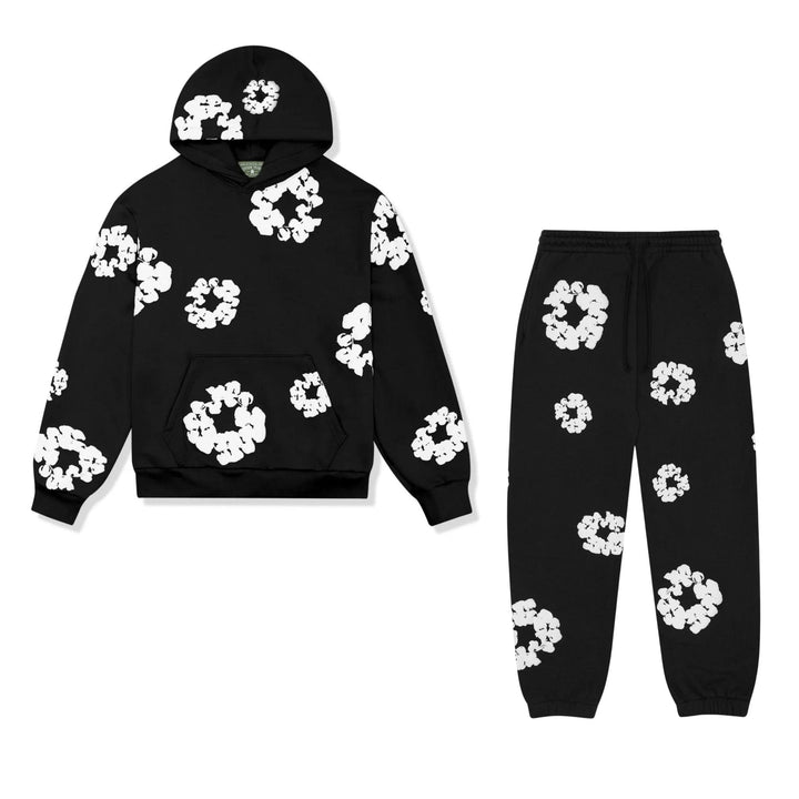 Unisex tracksuit with floral pattern 