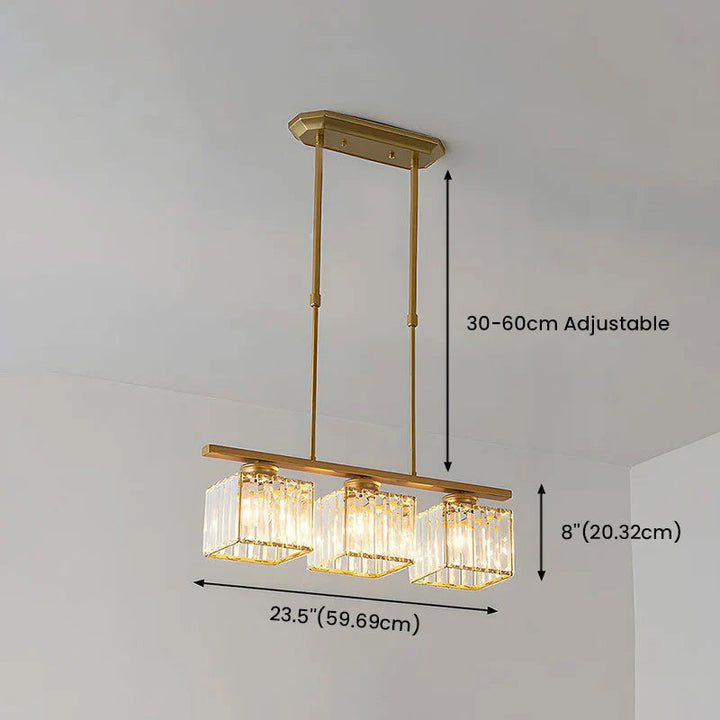 Modern designer pendant light with multiple light sources for dining room and kitchen
