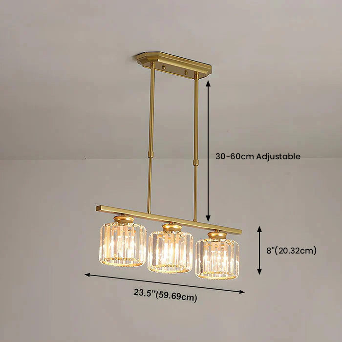 Modern designer pendant light with multiple light sources for dining room and kitchen