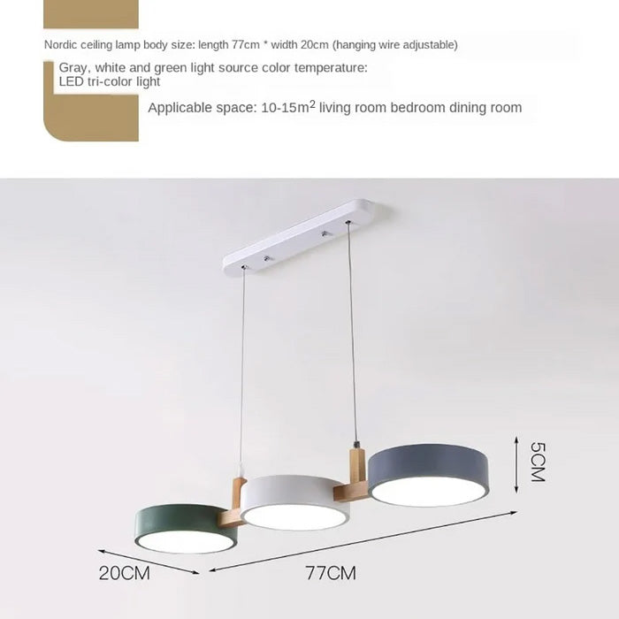 Modern metal ceiling light – flat, Nordic &amp; dimmable