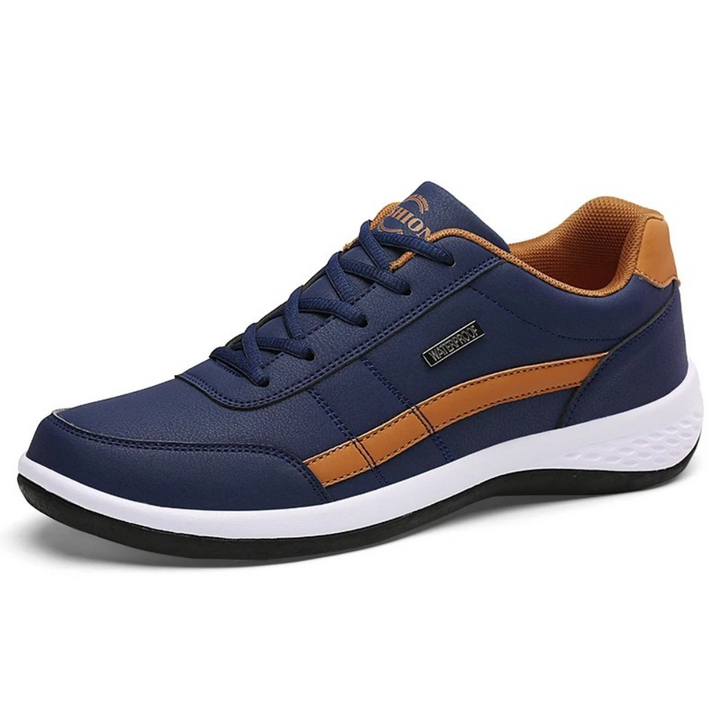 Men's Leather Sneakers with Supportive Fit
