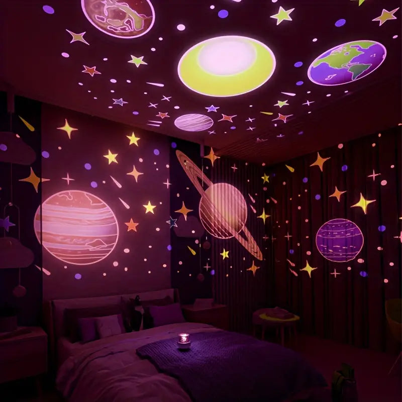 Star projector night light for children – dimmable &amp; safe with music function