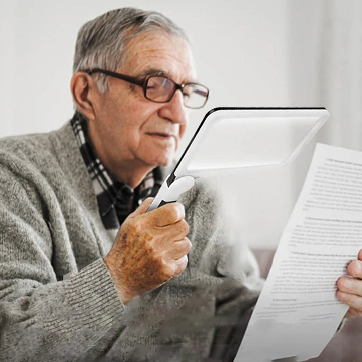 Handy full-page magnifying glass for precise reading and working