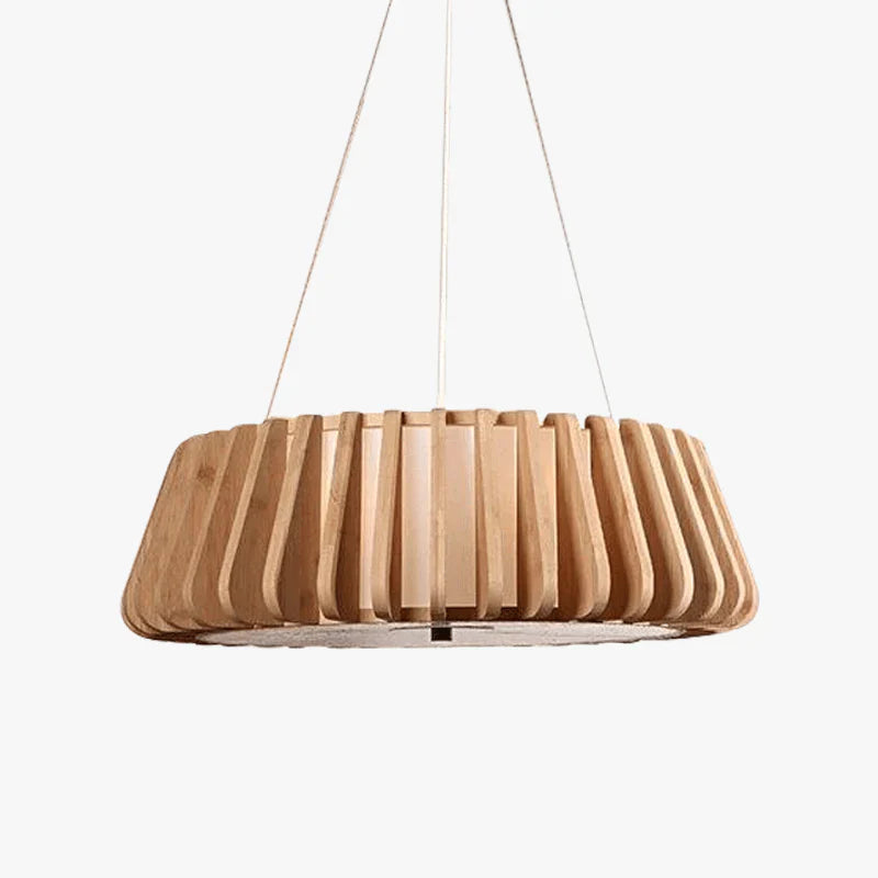 Round ceiling light in wood look, Nordic style 