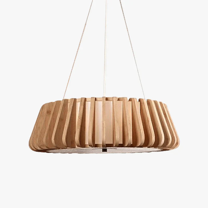 Round ceiling light in wood look, Nordic style 