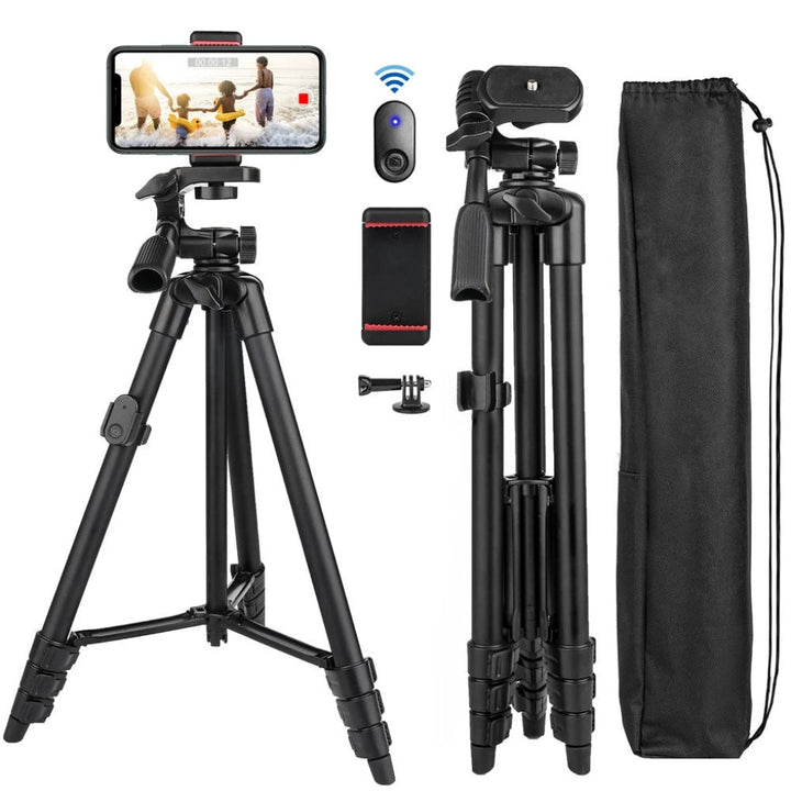Bluetooth selfie tripod with remote control for smartphone