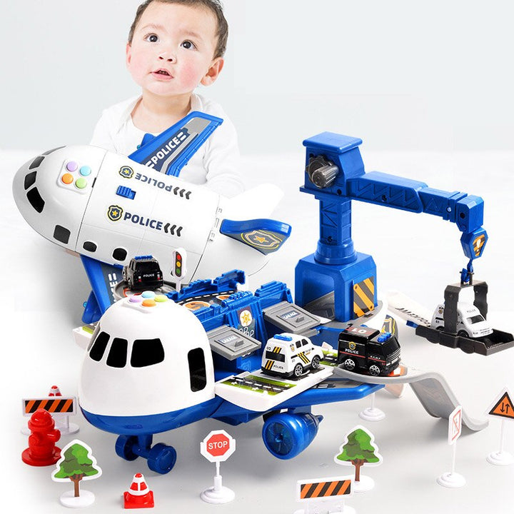 Adventure Plane with Construction Vehicles Playset for Children