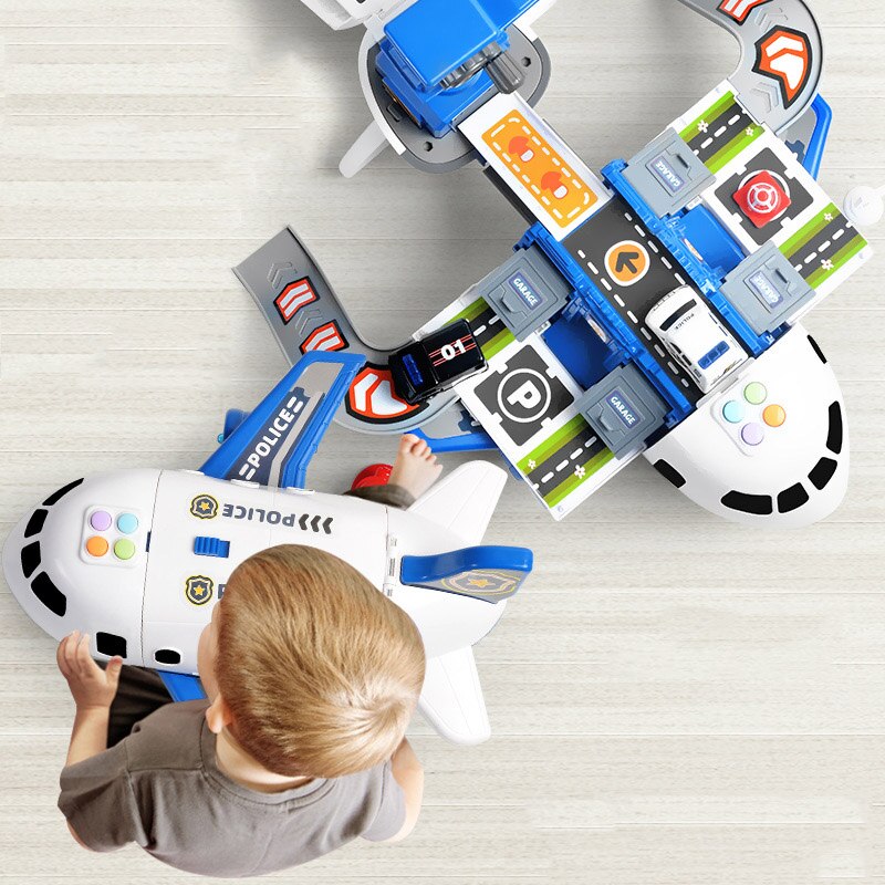 Adventure Plane with Construction Vehicles Playset for Children