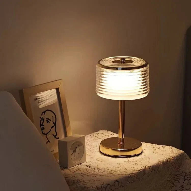 Elegant table lamp with glass design for stylish accents in the living area