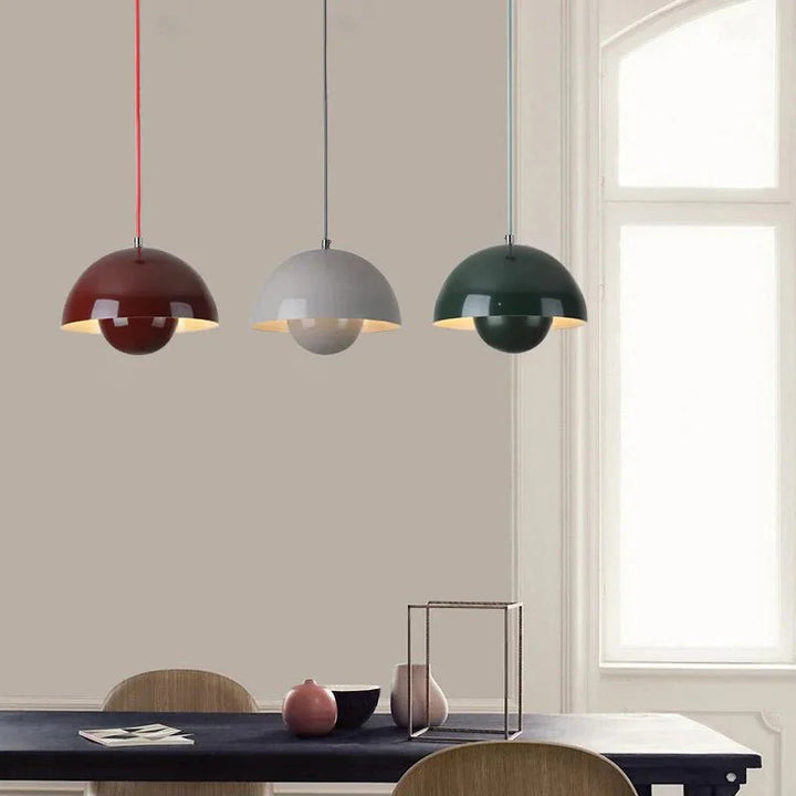 Elegant round pendant lamp with dome design for dining room and kitchen