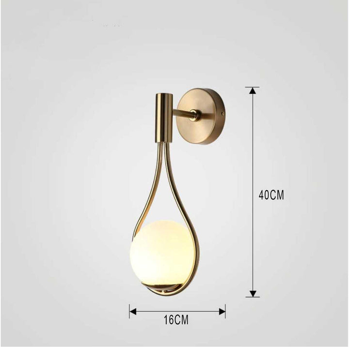 Spherical wall light with warm light for stylish interiors