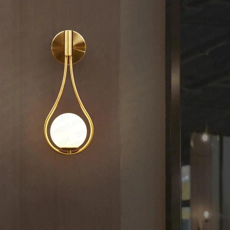 Spherical wall light with warm light for stylish interiors