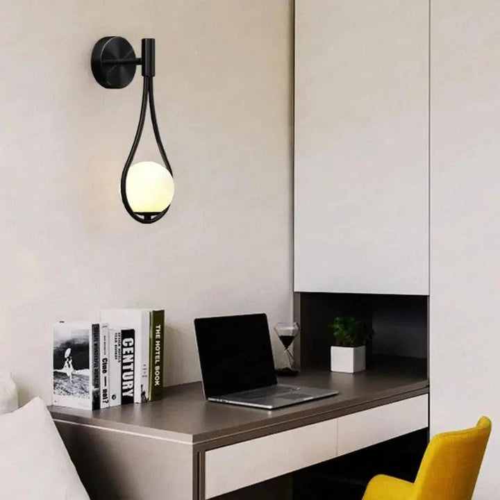 Spherical wall light with warm light for stylish interiors