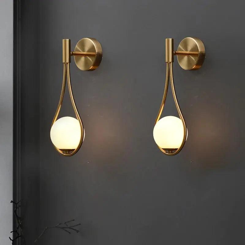 Spherical wall light with warm light for stylish interiors