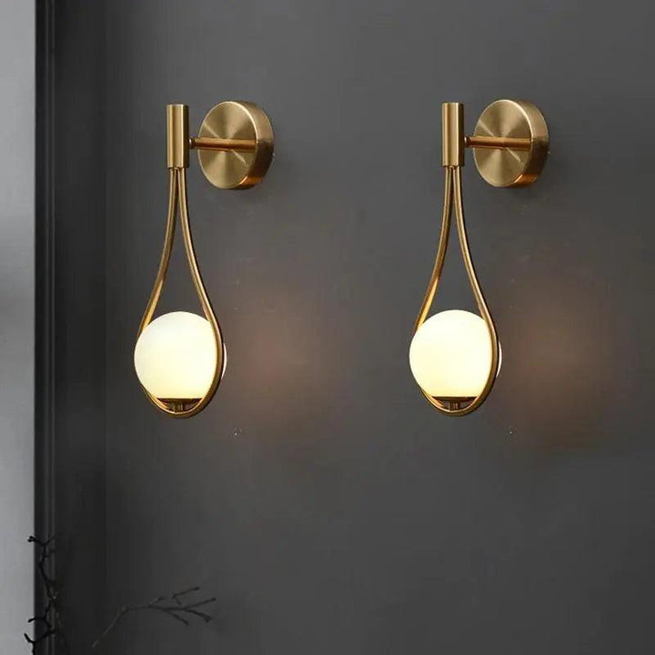 Spherical wall light with warm light for stylish interiors