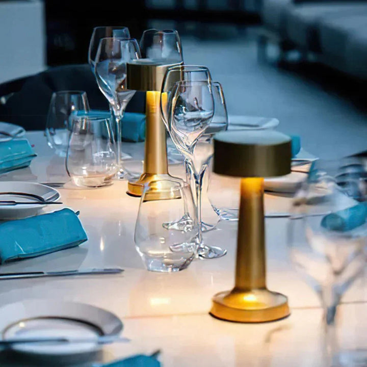 Wireless LED table lamp with a minimalist design for stylish rooms