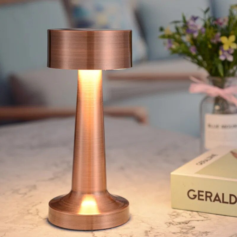 Wireless LED table lamp with a minimalist design for stylish rooms