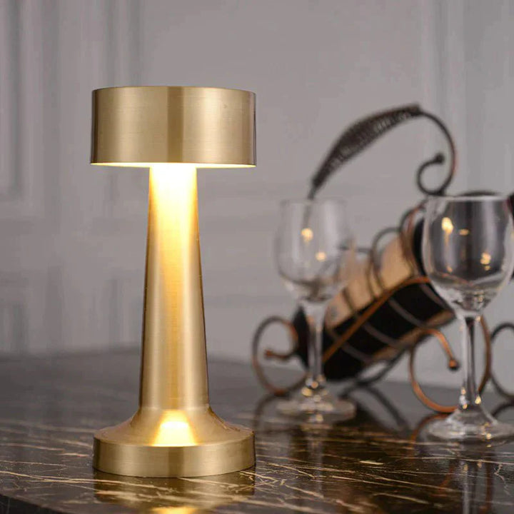 Wireless LED table lamp with a minimalist design for stylish rooms
