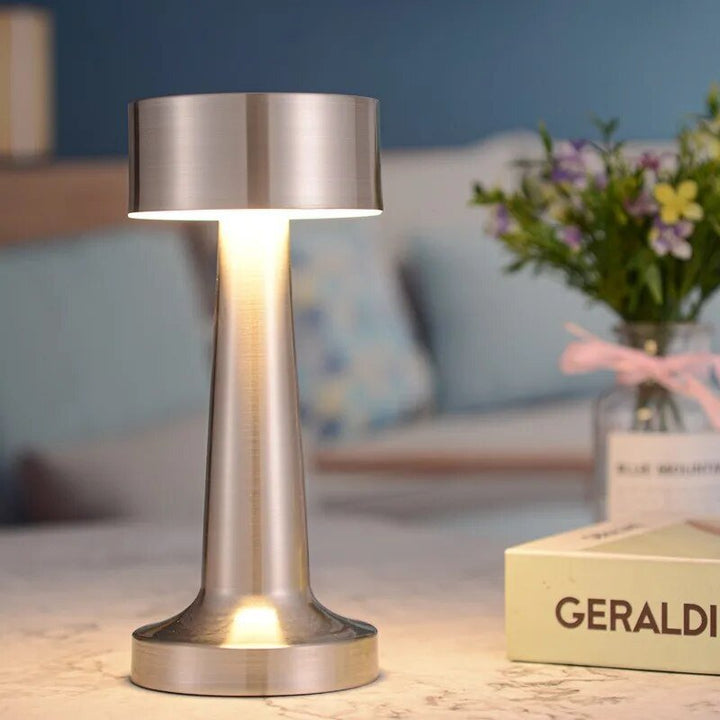 Wireless LED table lamp with a minimalist design for stylish rooms