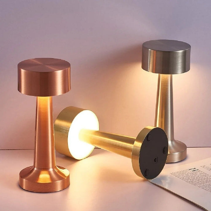 Wireless LED table lamp with a minimalist design for stylish rooms
