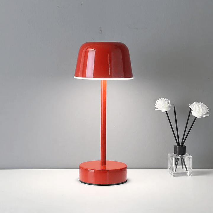 Cordless table lamp in Bauhaus style with warm light for stylish rooms