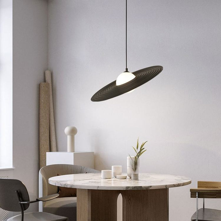 Modern LED pendant light in UFO design for living room