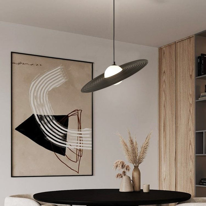 Modern LED pendant light in UFO design for living room