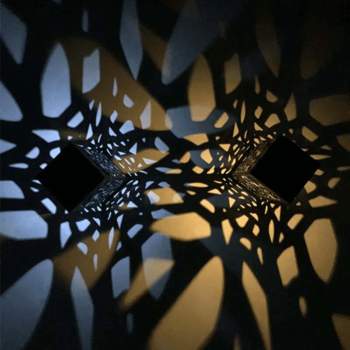 Weatherproof LED outdoor lamp with hollow design for garden and terrace (6 pcs.)