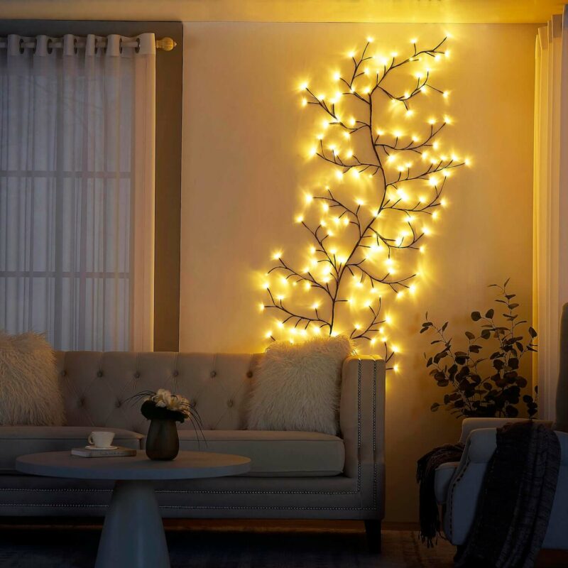 Elegant branch wall lamp for living room and hallway