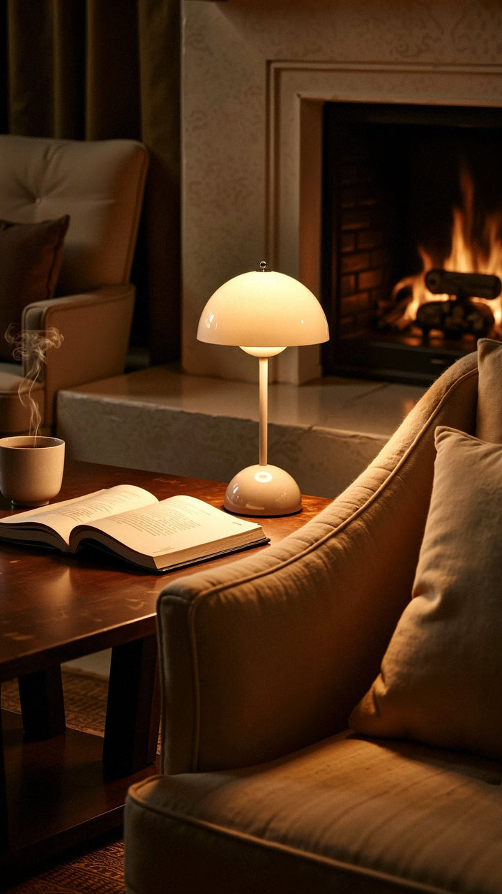 Stilvolle kabellose Tischlampe mit warmem Licht für Wohnzimmer und Schlafzimmer