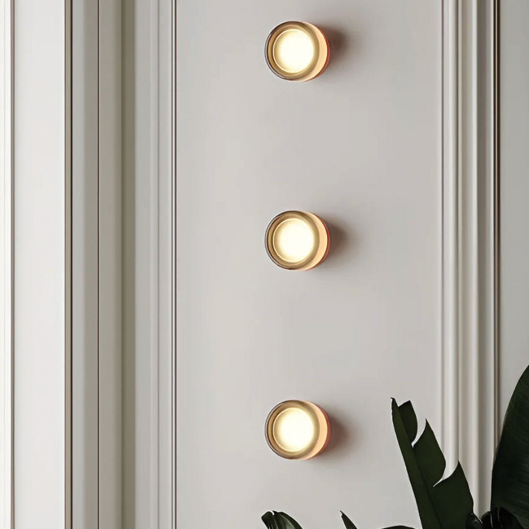 Modern circular wall light with atmospheric light for living spaces