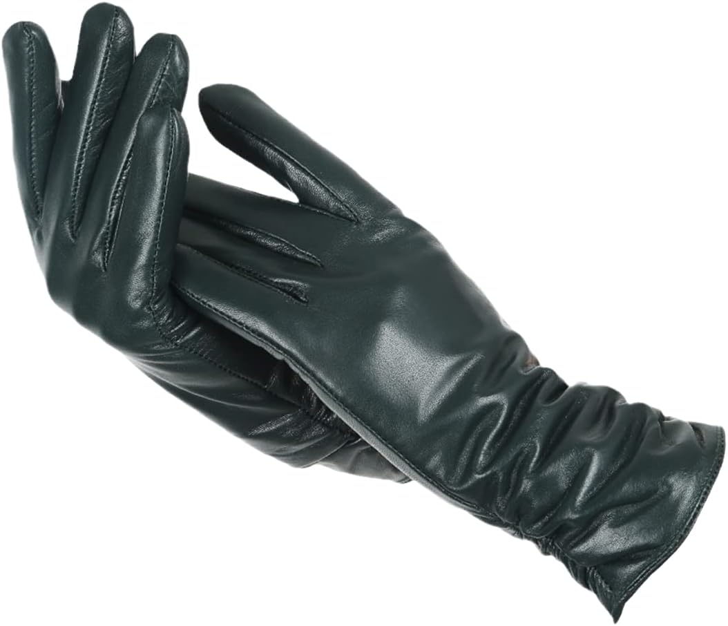 Women's Leather Gloves with Classic Design