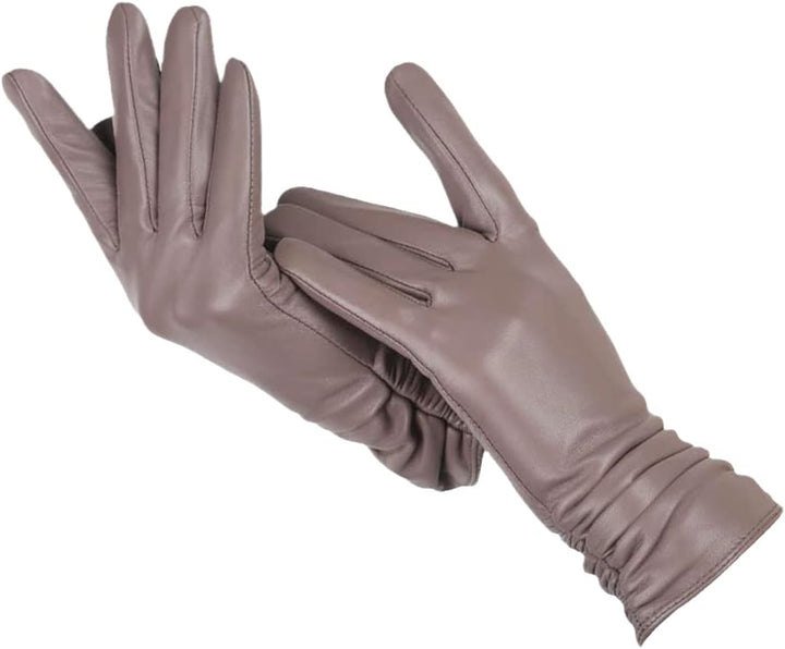 Women's Leather Gloves with Classic Design