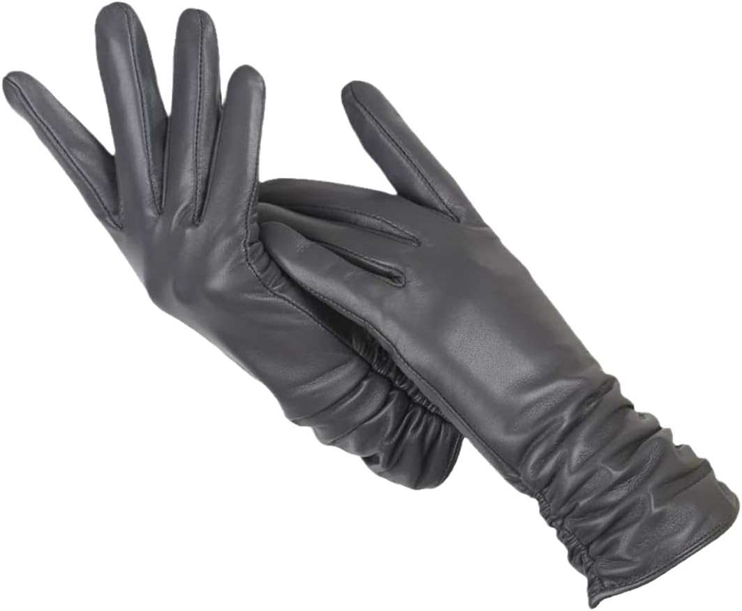 Women's Leather Gloves with Classic Design