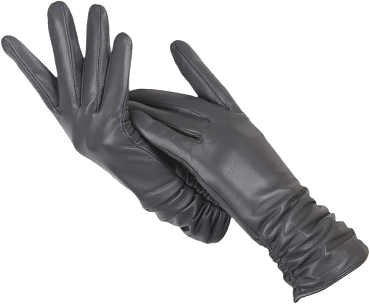 Women's Leather Gloves with Classic Design