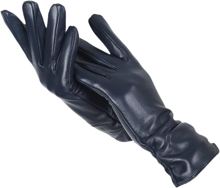 Women's Leather Gloves with Classic Design
