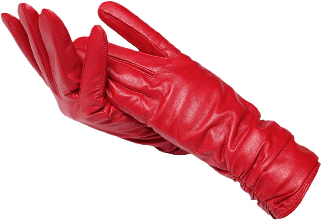Women's Leather Gloves with Classic Design