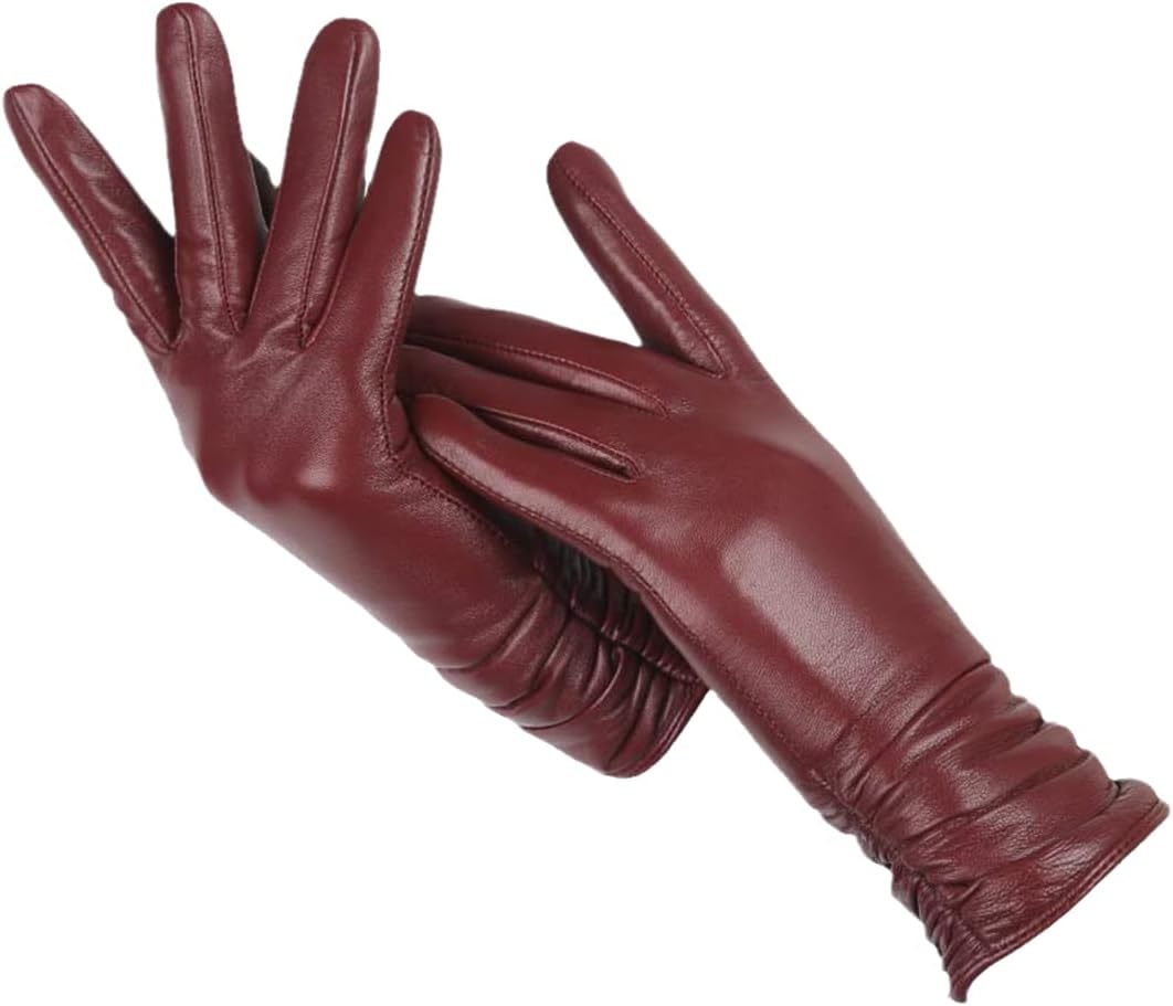 Women's Leather Gloves with Classic Design