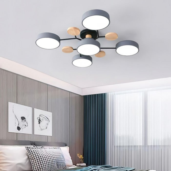LED ceiling light with organic design for living room and dining area