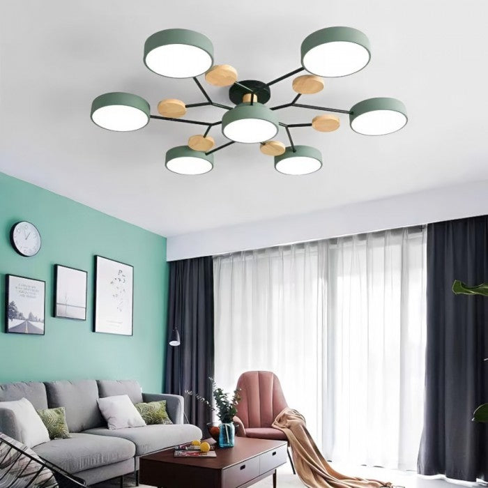 LED ceiling light with organic design for living room and dining area