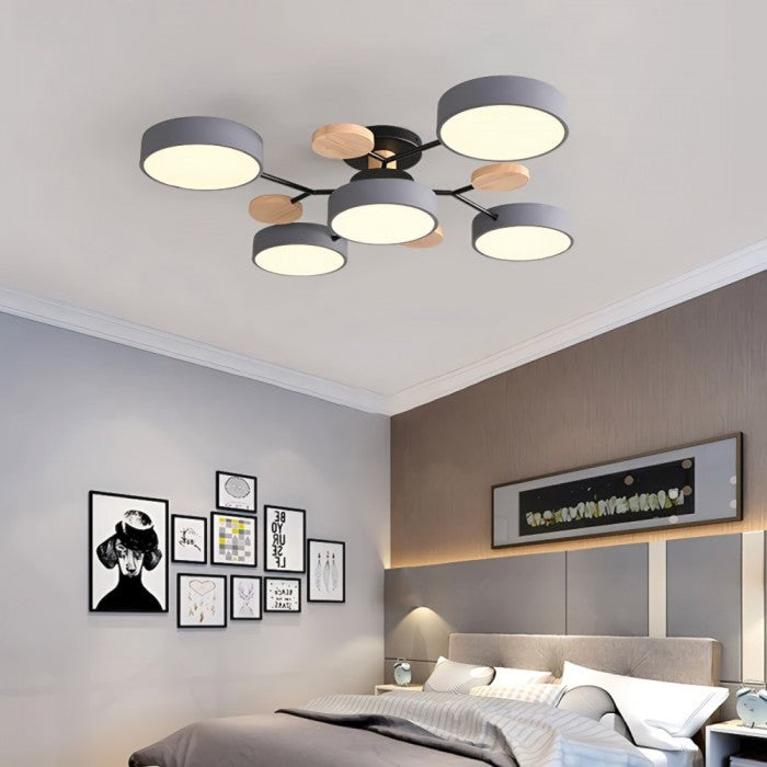 LED ceiling light with organic design for living room and dining area