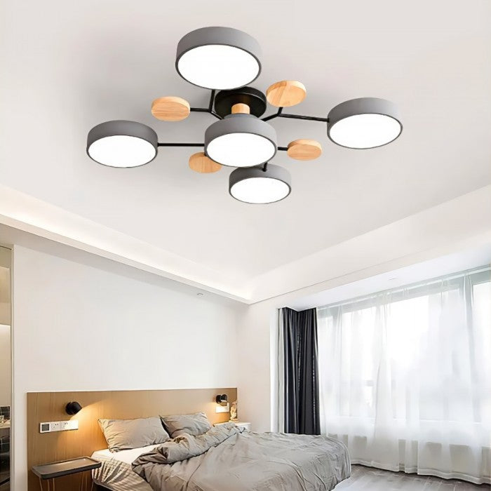 LED ceiling light with organic design for living room and dining area