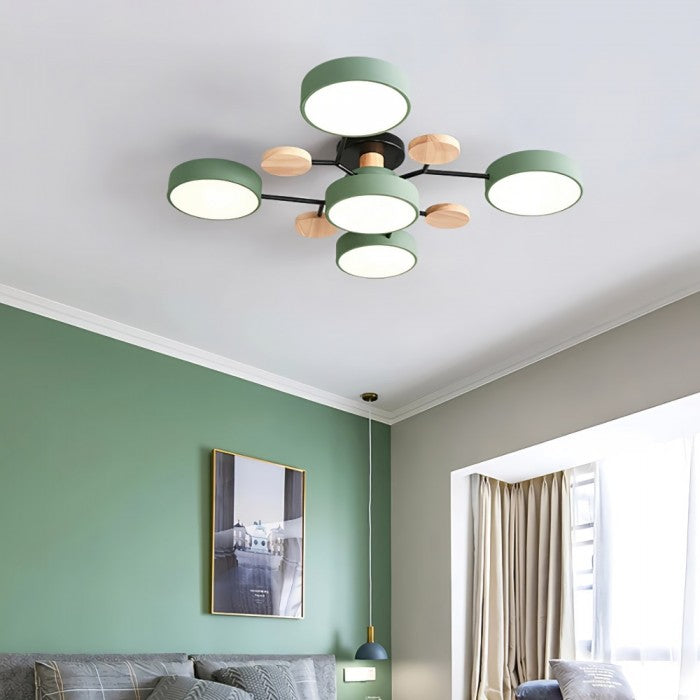 LED ceiling light with organic design for living room and dining area