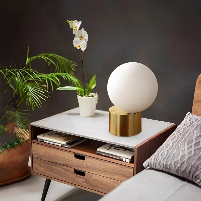 Glas-Metall Tischleuchte – Europäisches Design mit 3-Farb-LED-Option