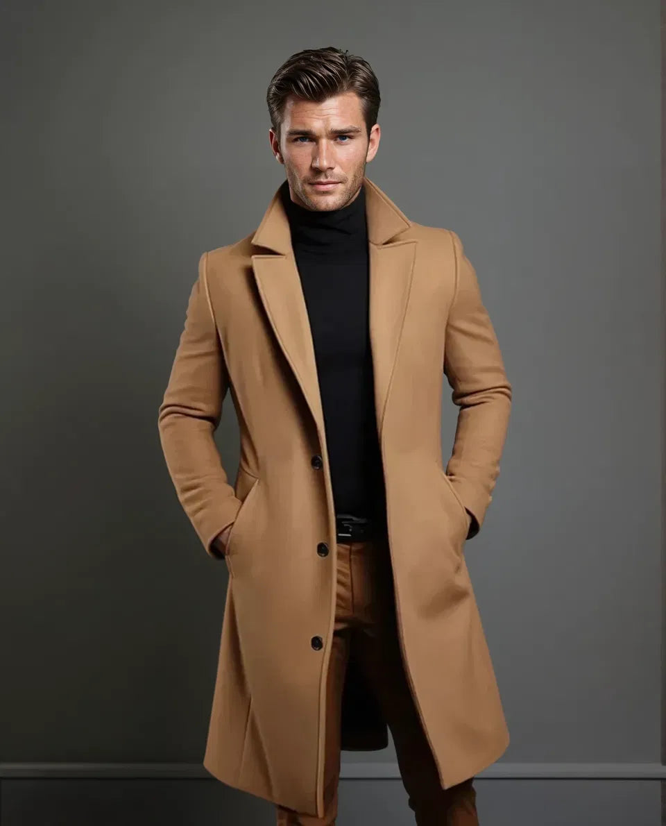 Men's Wool Jacket with Classic Design 