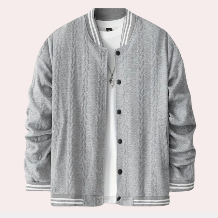 Men's Knit Sweater with Versatile Design 