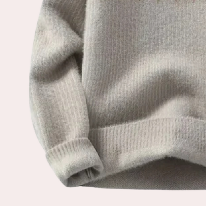 Men's knitted sweater with a simple design