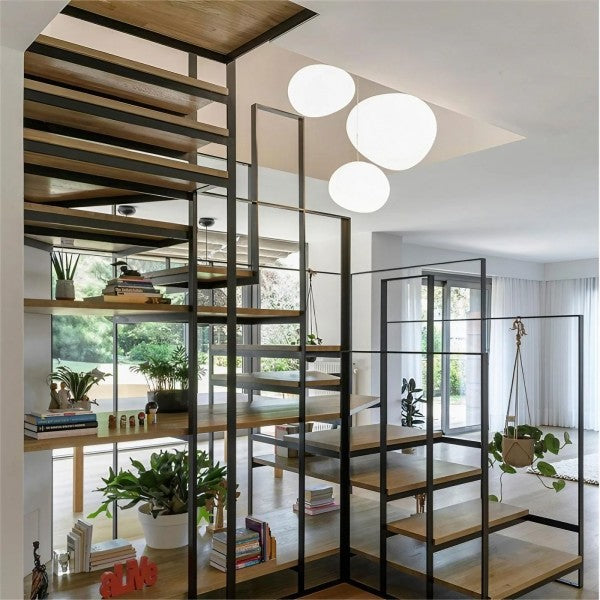 Modern pendant light with frosted glass in a minimalist cluster design