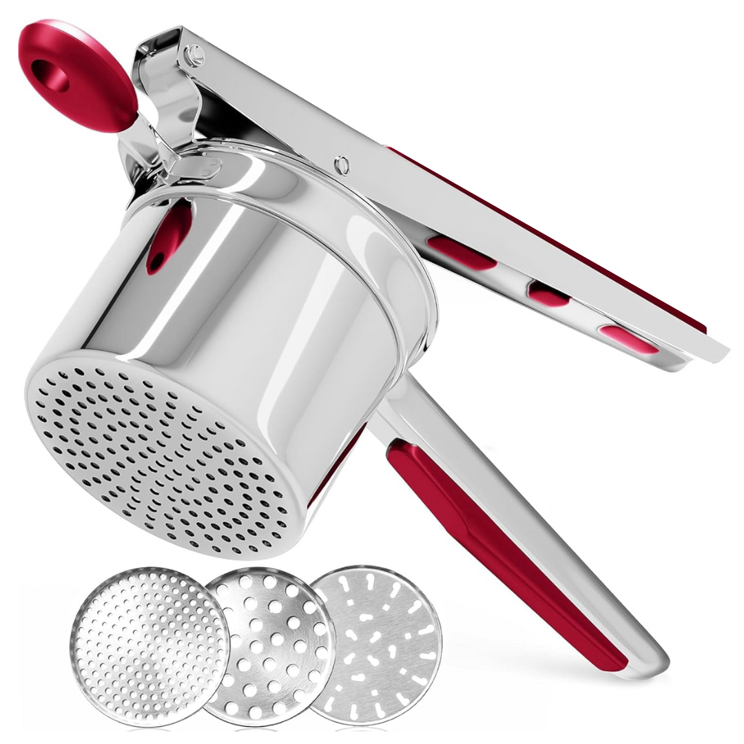 Heavy-duty stainless steel potato masher for creamy mashed potatoes
